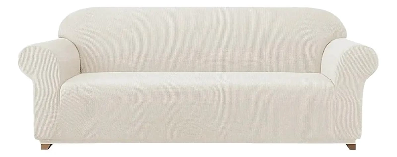 FUNDA PROTECTORA PARA SOFA CUADRILLE 2 CUERPOS BEIGE CLARO - 1