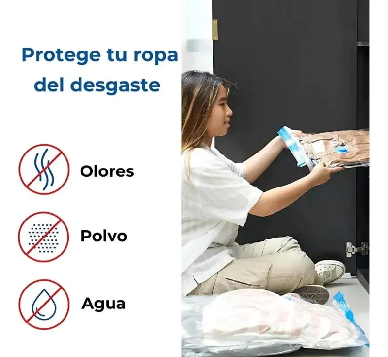 PACK DE 10 BOLSAS AL VACIO PARA ORGANIZACION DEL HOGAR - 6