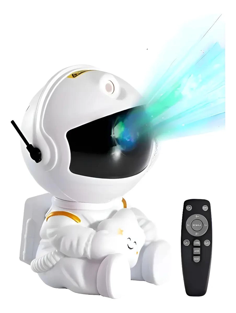 LAMPARA ASTRONAUTA GALAXIA CON CONTROL REMOTO Y USB - 1