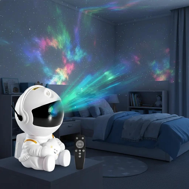 LAMPARA ASTRONAUTA GALAXIA CON CONTROL REMOTO Y USB - 2