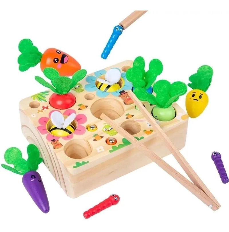 JUGUETE EDUCATIVO DE MADERA PARA COORDINACION OJO-MANO - 2