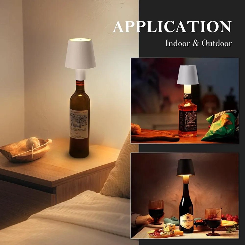 LAMPARA LED INALAMBRICA PARA BOTELLAS CON TRES TONOS DE LUZ - 6