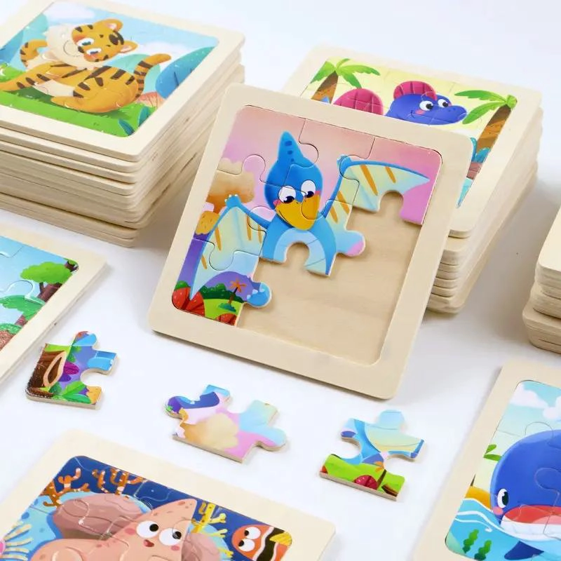 ROMPECABEZAS DE MADERA PARA NIÑOS CON 60 FIGURAS COLORIDAS - 5