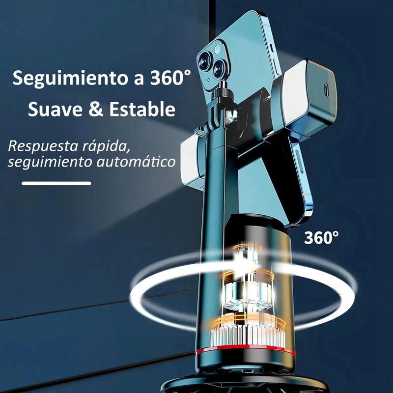 ESTABILIZADOR DE CELULAR CON SEGUIMIENTO AUTOMATICO Y LUCES - 5