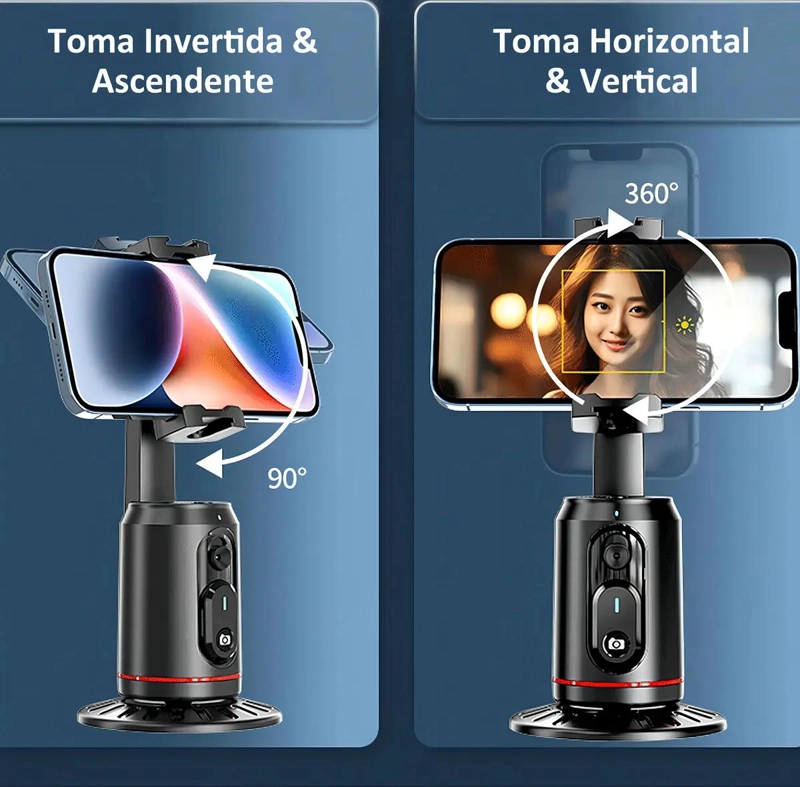 ESTABILIZADOR DE CELULAR CON SEGUIMIENTO AUTOMATICO Y LUCES - 8