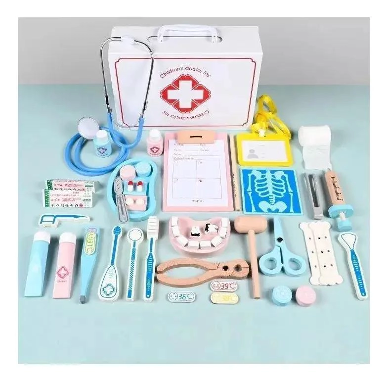 JUEGO DE ROLES ME DICO DE MADERA PARA NIÑOS CON 42 ACCESORIOS - 2