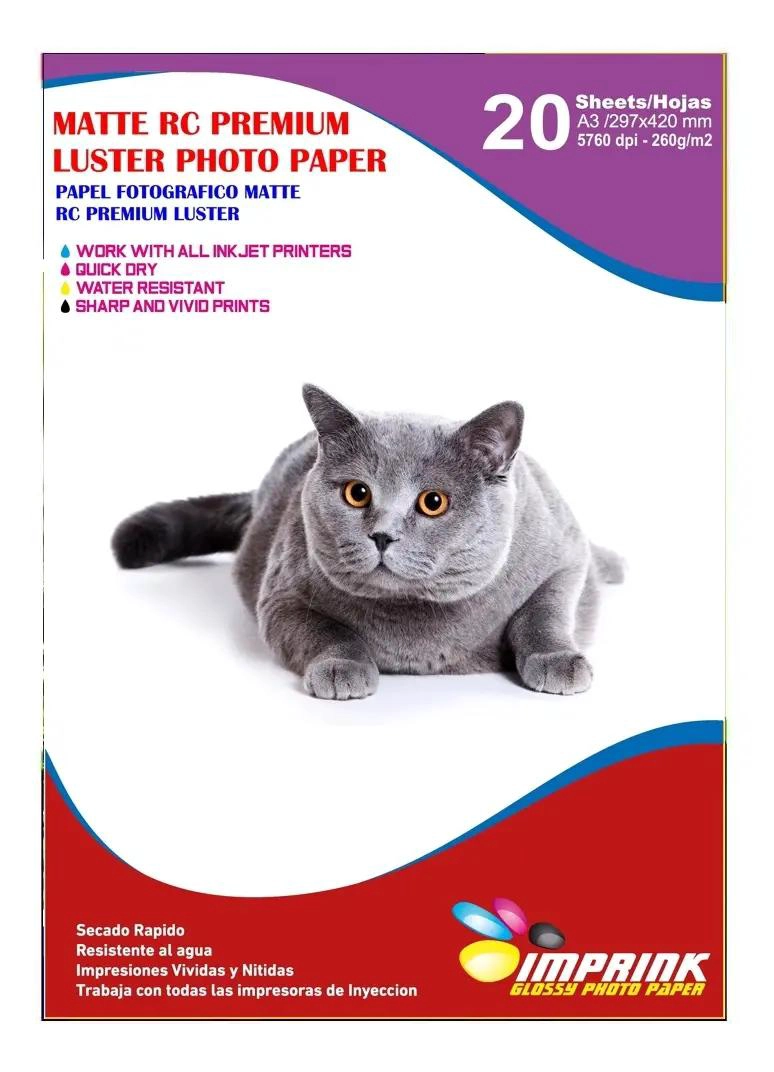 PAPEL FOTOGRAFICO PREMIUM LUSTER A3 260G 20 HOJAS - 1