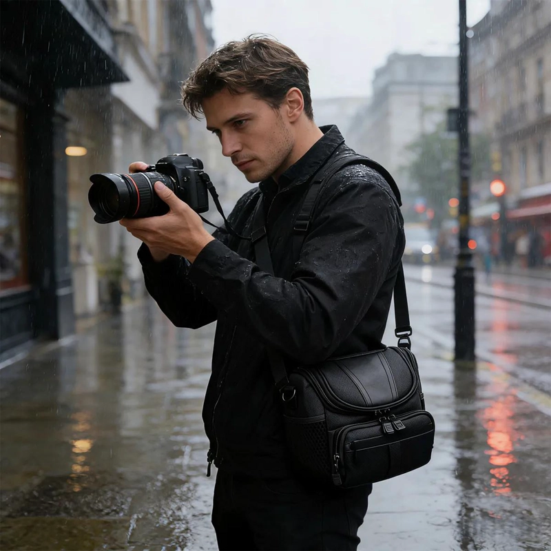 ESTUCHE ACOLCHADO PARA CAMARA FOTOGRAFICA CON COMPARTIMENTOS - 10