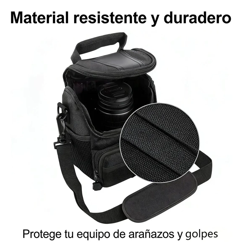 ESTUCHE ACOLCHADO PARA CAMARA FOTOGRAFICA CON COMPARTIMENTOS - 6