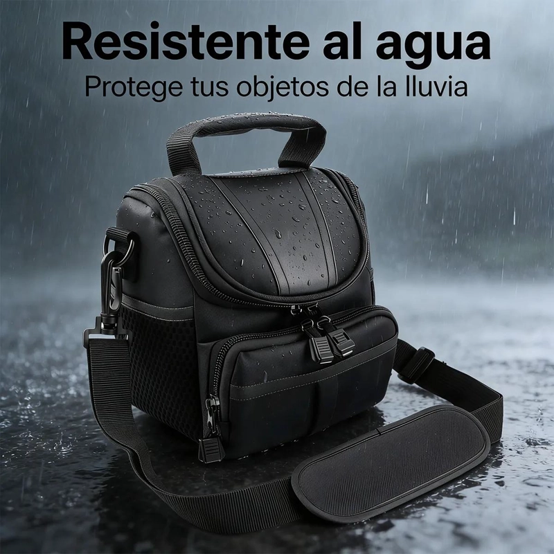 ESTUCHE ACOLCHADO PARA CAMARA FOTOGRAFICA CON COMPARTIMENTOS - 9