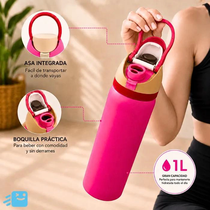 BOTELLA TE RMICA DE ACERO INOXIDABLE 1000ML PARA BEBIDAS - 6