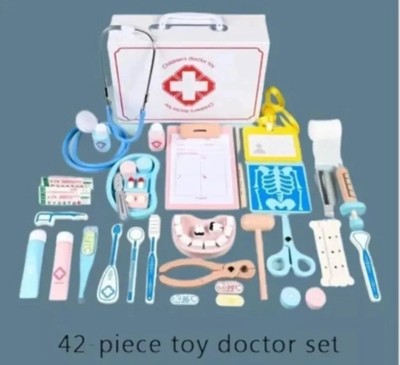 JUEGO DE ROLES ME DICO CON 42 PIEZAS DE MADERA PARA NIÑOS - 10