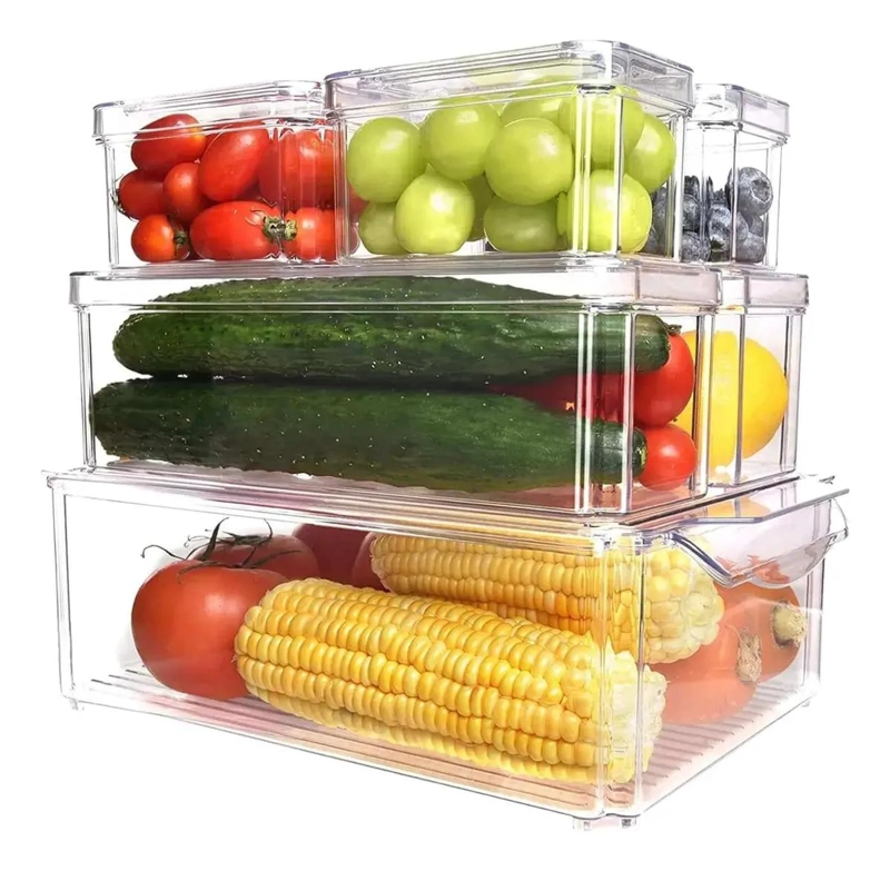SET DE 7 CONTENEDORES ORGANIZADORES PARA REFRIGERADOR Y COCINA - 6