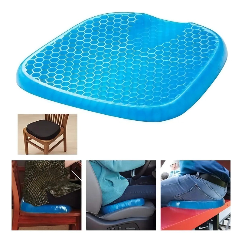 PACK DE 2 COJINES DE GEL LUMBAR PARA SILLA Y COXIS - 4
