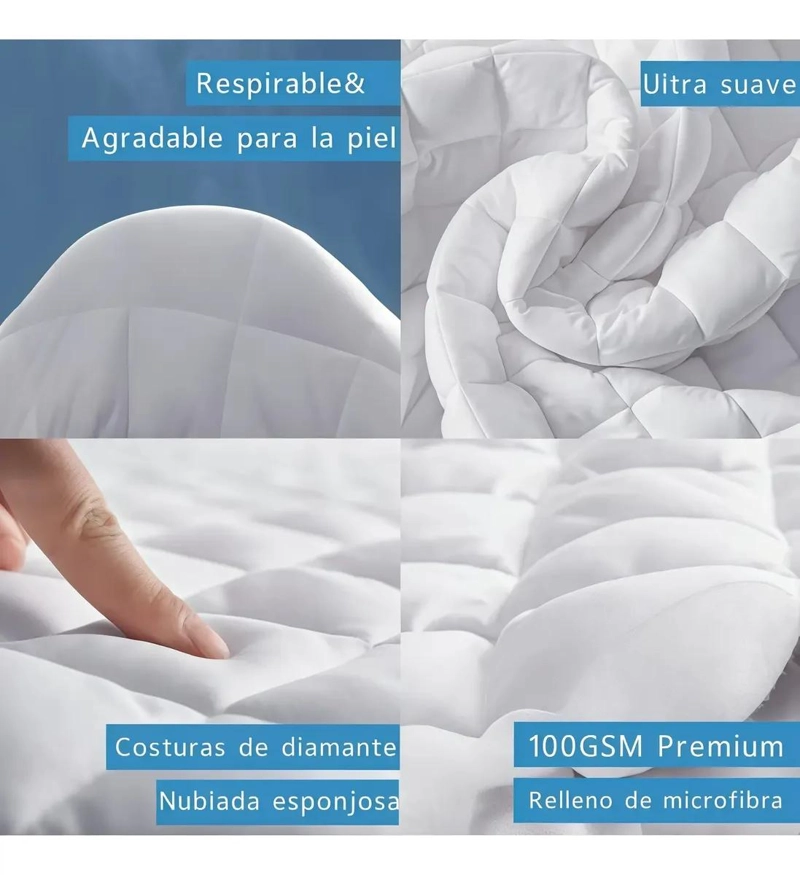 CUBRECOLCHON IMPERMEABLE KING CON FUNDAS DE ALMOHADA - 5