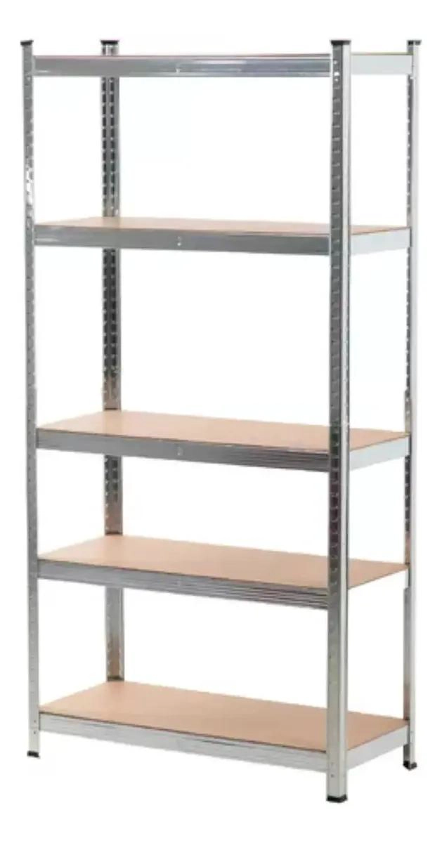 ESTANTE ORGANIZADOR DE MADERA 5 NIVELES 180X90CM COLOR GRIS - 1