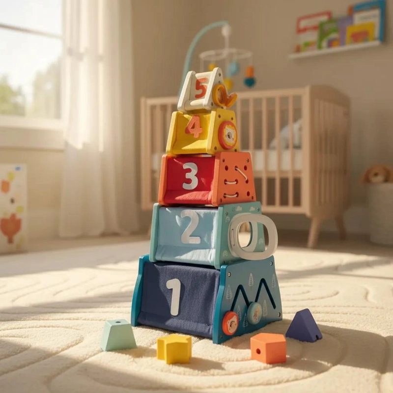 JUGUETE DIDACTICO APILABLE PARA EL DESARROLLO INFANTIL - 3