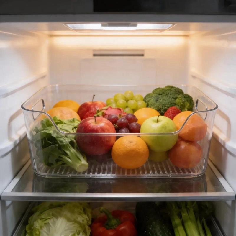 CAJA ORGANIZADORA TRANSPARENTE PARA REFRIGERADOR DE 30 CM - 5