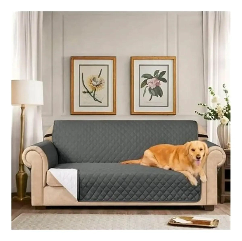 FUNDA IMPERMEABLE PARA SOFA DE 3 CUERPOS CON SUJETADORES - 2