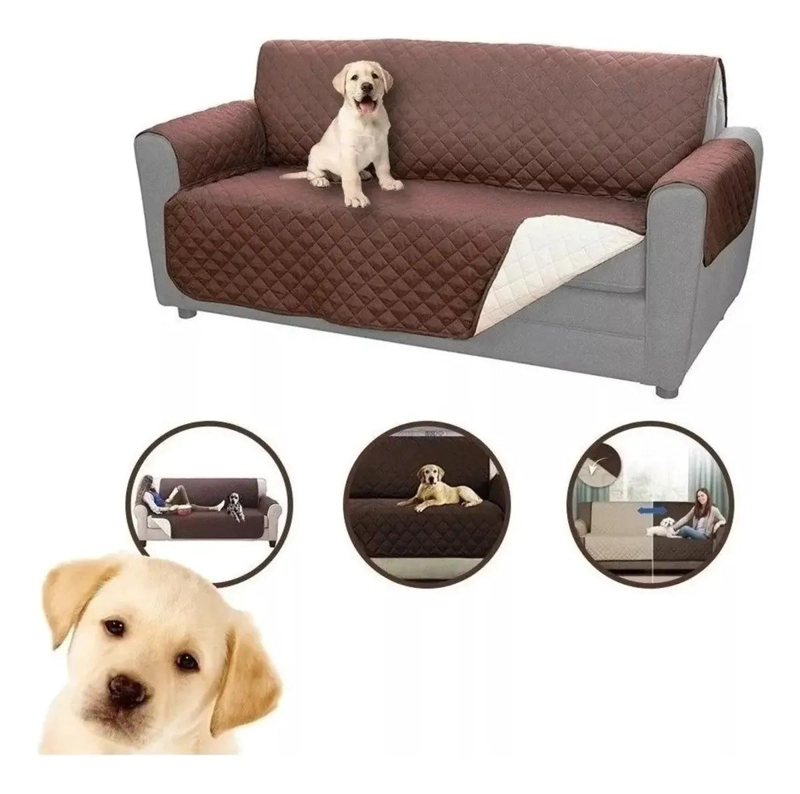 FUNDA IMPERMEABLE PARA SOFA DE 3 CUERPOS CON SUJETADORES - 4