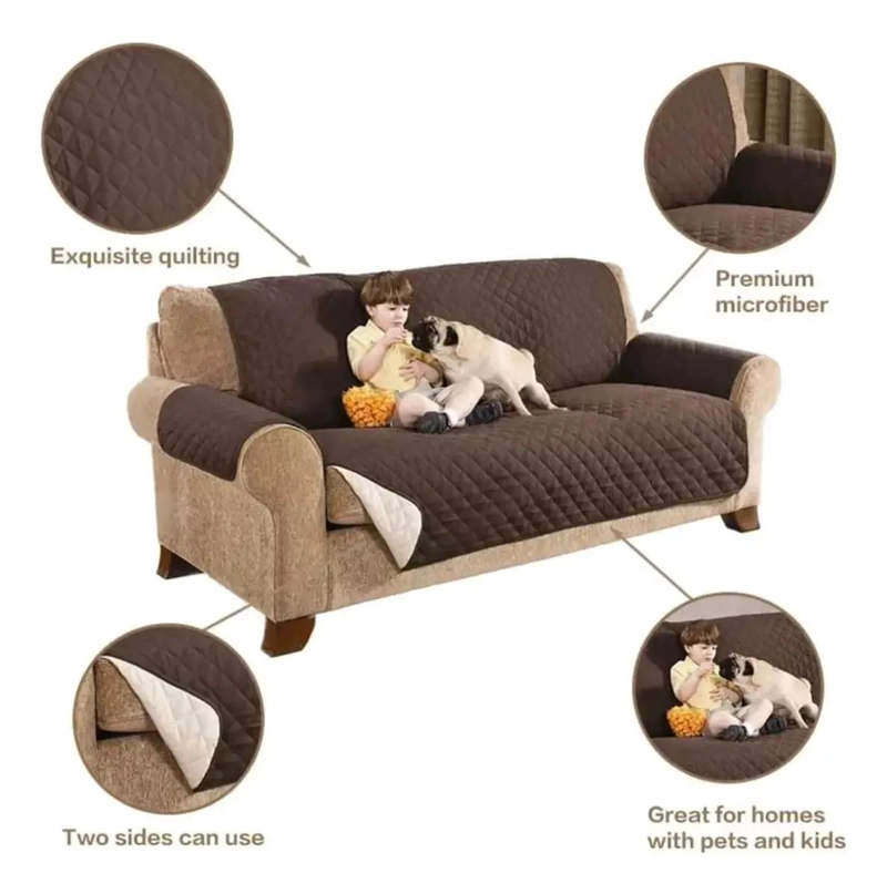 FUNDA IMPERMEABLE PARA SOFA DE 3 CUERPOS CON SUJETADORES - 6