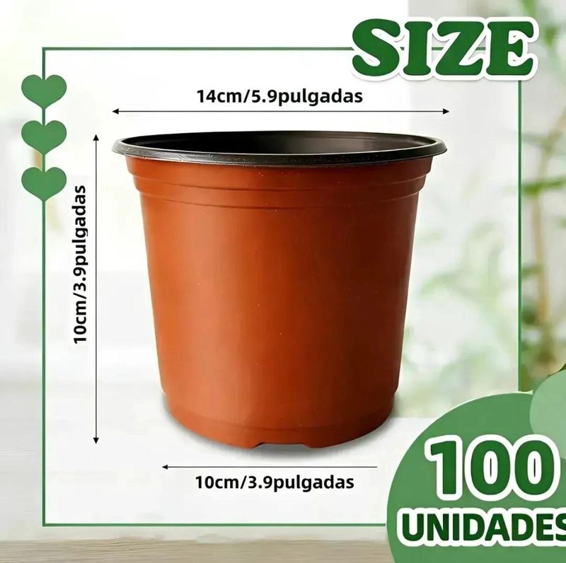 MACETAS DE PLASTICO PARA VIVERO 100 PIEZAS 15CM - 2