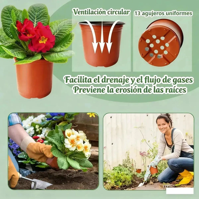 MACETAS DE PLASTICO PARA VIVERO 100 PIEZAS 15CM - 4