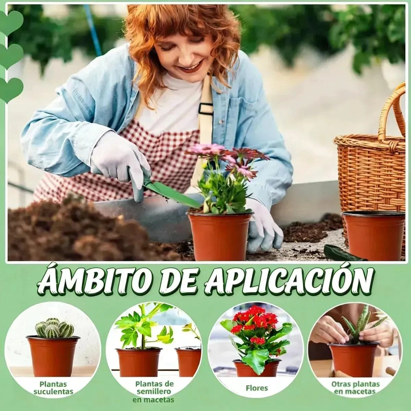 MACETAS DE PLASTICO PARA VIVERO 100 PIEZAS 15CM - 5