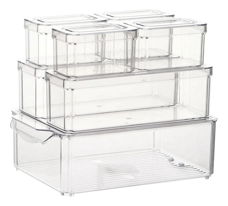 SET DE 7 CONTENEDORES ORGANIZADORES PARA REFRIGERADOR - 2