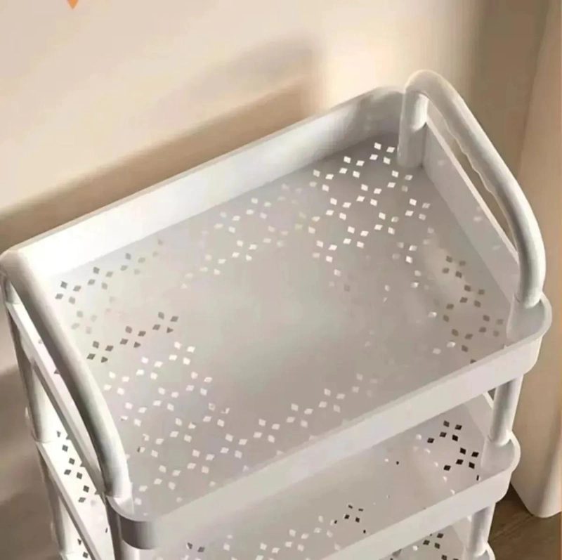 CARRITO ORGANIZADOR DE 4 NIVELES CON RUEDAS COLOR BLANCO - 6