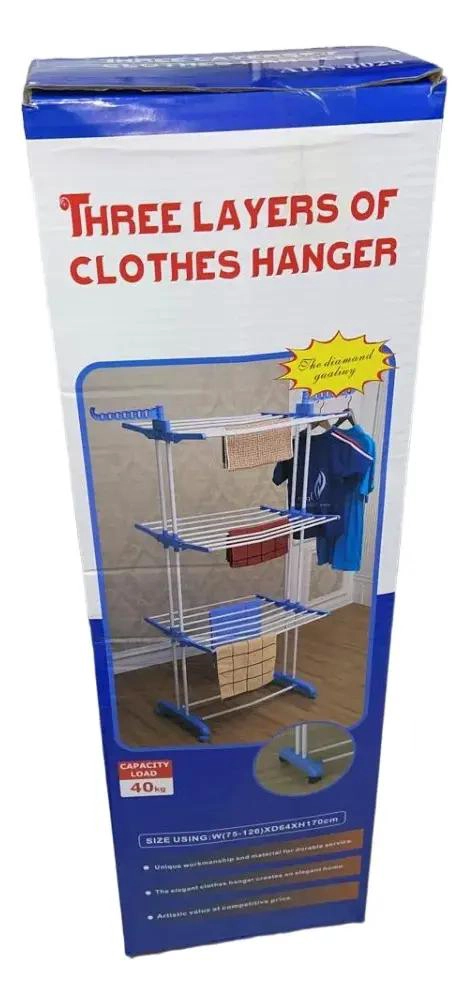 TENDEDERO COLGADOR PLEGABLE DE ROPA 3 NIVELES XL - 4