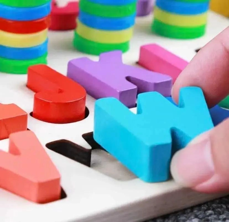 TABLERO EDUCATIVO DE PUZZLES CON NUMEROS Y LETRAS PARA NIÑOS - 3