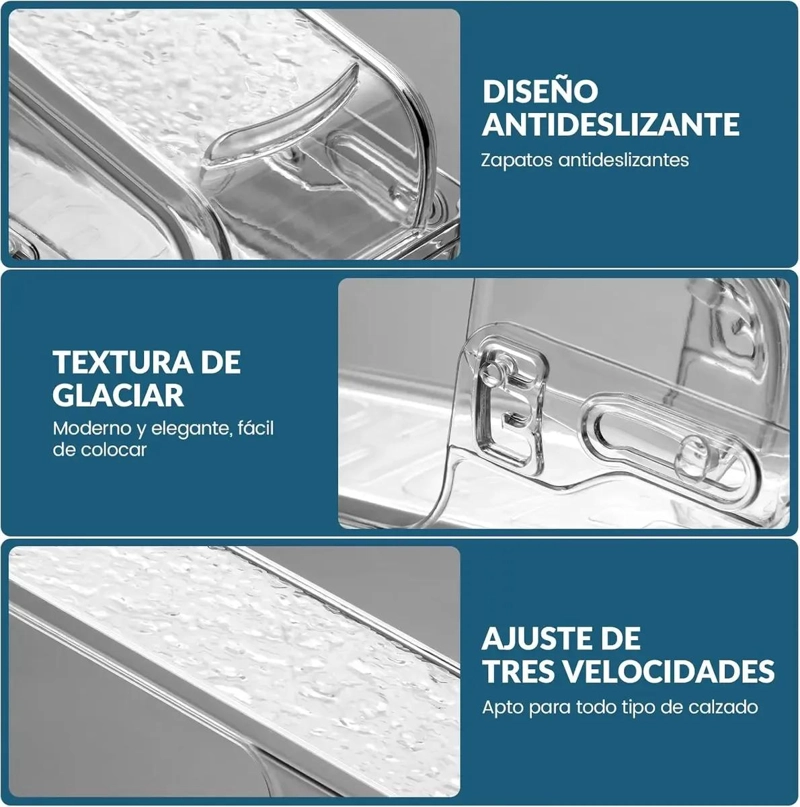 ORGANIZADOR DE ZAPATOS APILABLE PARA CLOSET CON 6 PIEZAS - 4