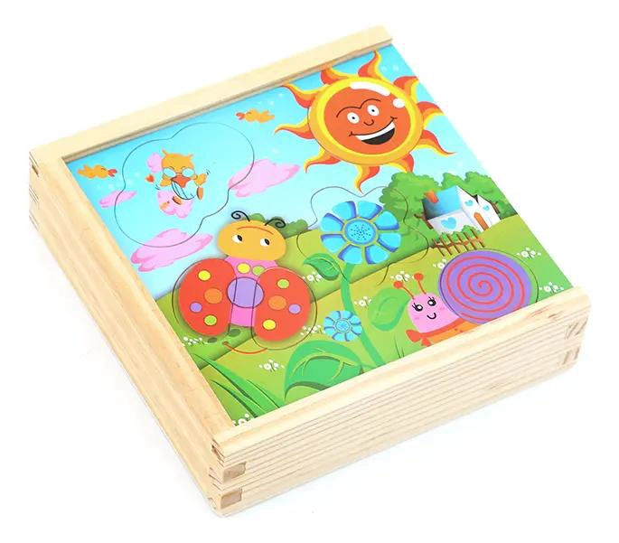 CAJA DIDACTICA DE ENCAJE EN MADERA PARA NIÑOS - 3