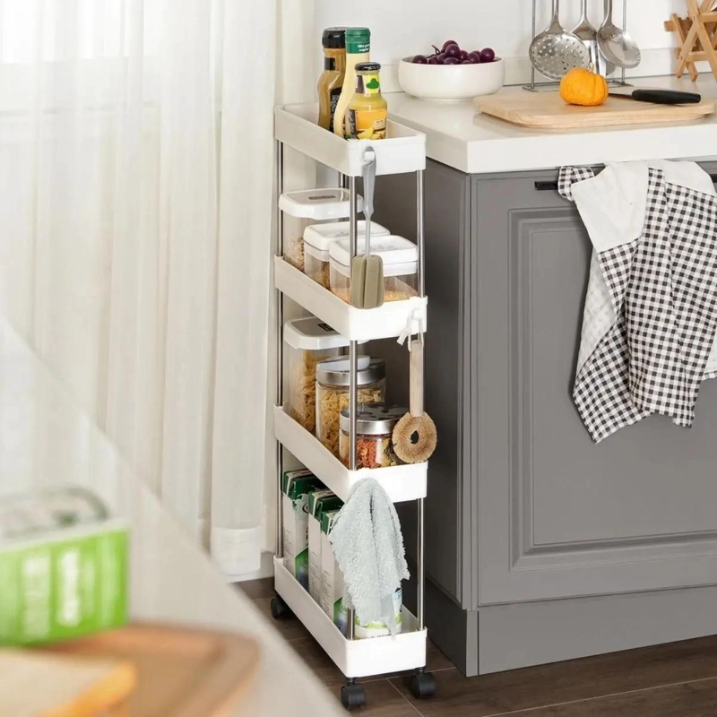 CARRITO ORGANIZADOR 4 NIVELES DELGADO PARA COCINA Y BAÑO - 4