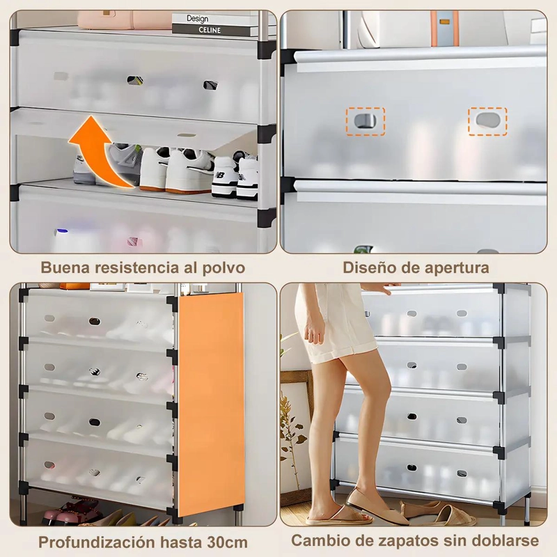 ZAPATERO MODERNO DE 5 NIVELES PARA CALZADO Y ACCESORIOS - 6