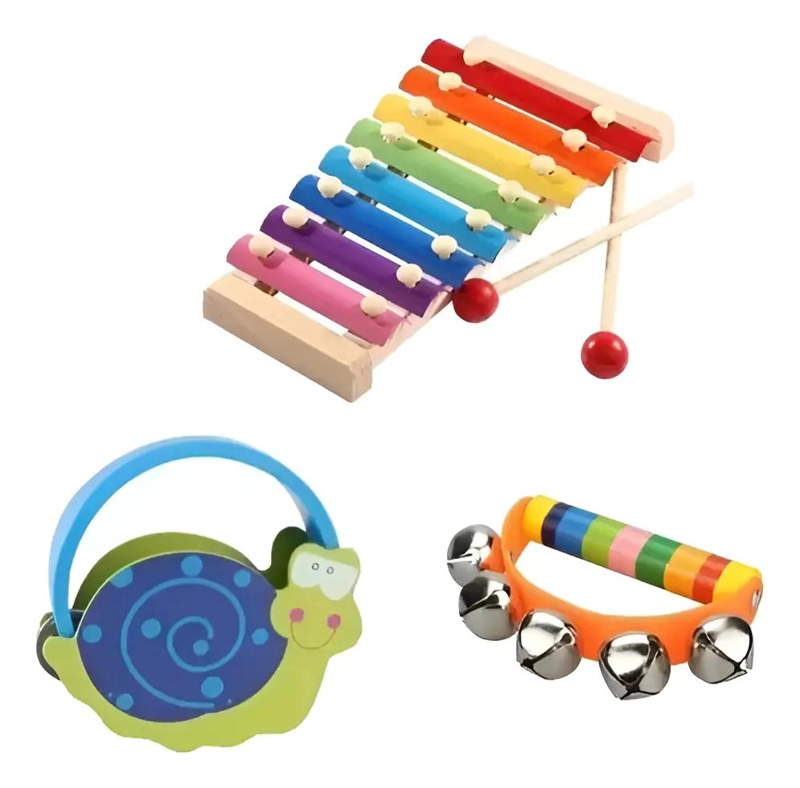 CONJUNTO DE INSTRUMENTOS MUSICALES DE MADERA PARA NIÑOS - 1