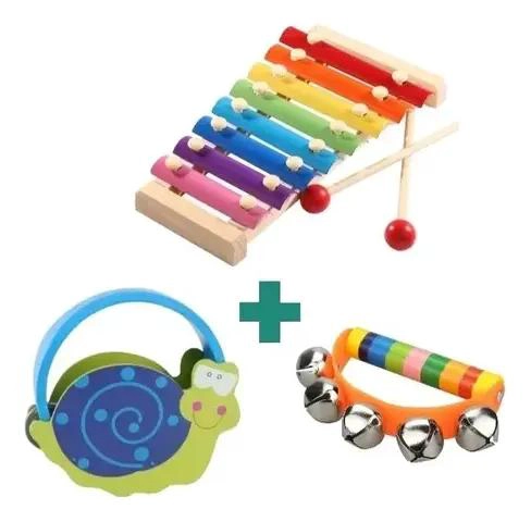 CONJUNTO DE INSTRUMENTOS MUSICALES DE MADERA PARA NIÑOS - 6