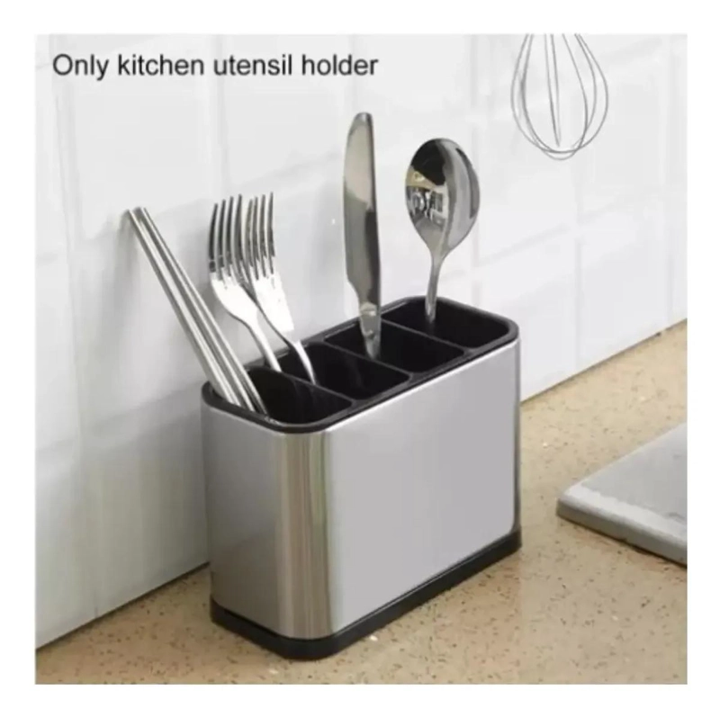 SOPORTE ORGANIZADOR DE UTENSILIOS DE COCINA DE ACERO INOXIDABLE - 4