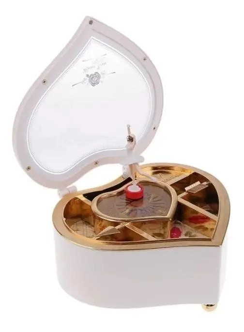 CAJA MUSICAL BAILARINA CORAZON 15X14X7 CM PARA NIÑAS - 1