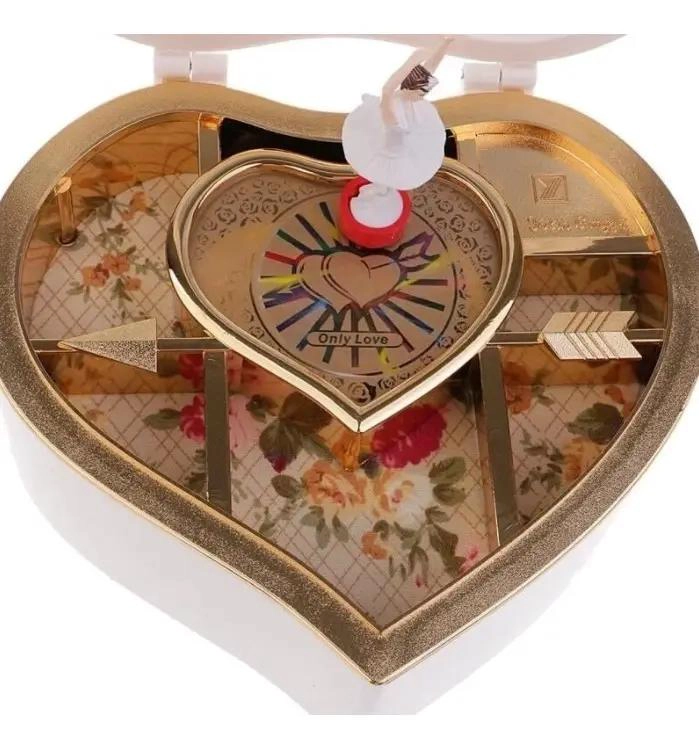 CAJA MUSICAL BAILARINA CORAZON 15X14X7 CM PARA NIÑAS - 6