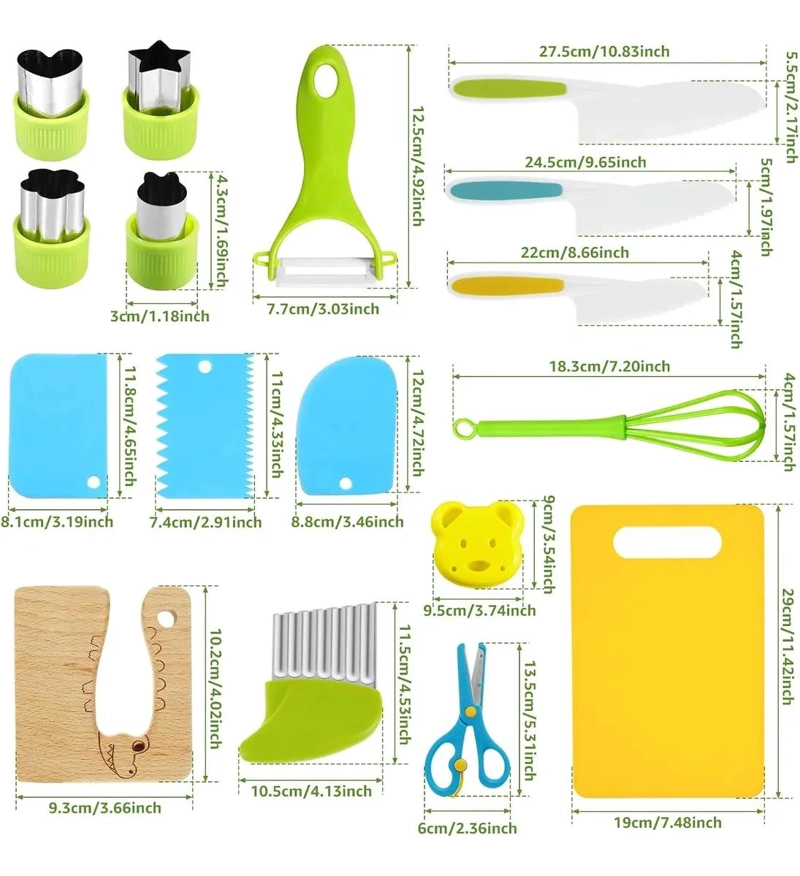JUEGO DE UTENSILIOS DE COCINA PARA NIÑOS DE 17 PIEZAS - 3