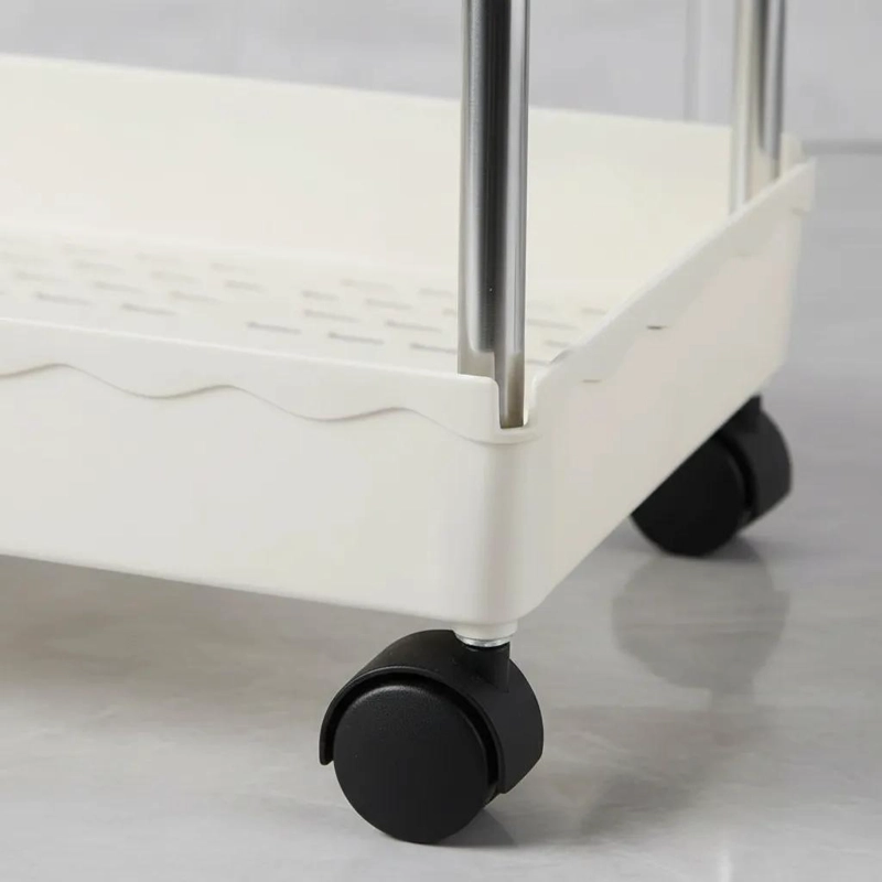 CARRITO ORGANIZADOR MULTIUSO BLANCO DE 4 NIVELES CON RUEDAS - 4