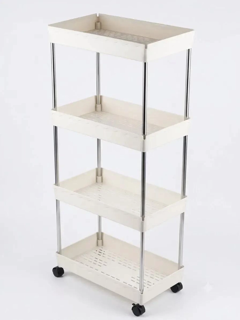 CARRITO ORGANIZADOR MULTIUSO BLANCO DE 4 NIVELES CON RUEDAS - 7