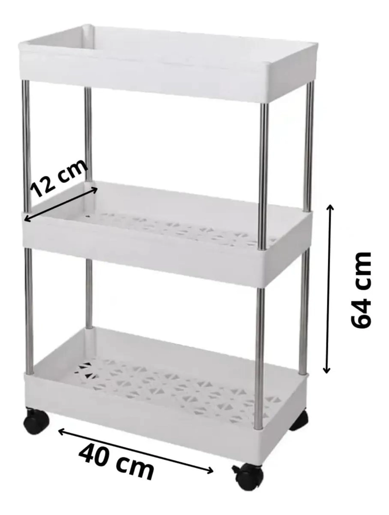 CARRITO ORGANIZADOR MULTIFUNCIONAL DE 3 NIVELES PARA EL HOGAR - 2