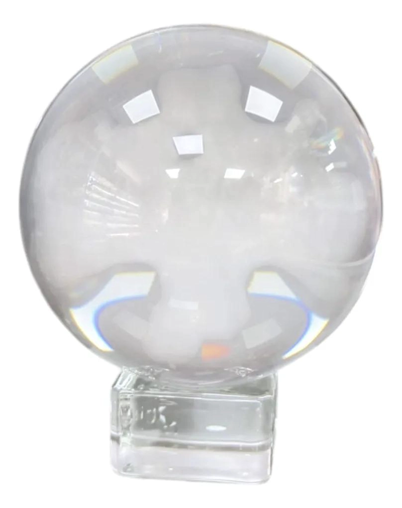 ESFERA DECORATIVA DE VIDRIO CON BASE IDEAL PARA DECORAR ESPACIOS - 1