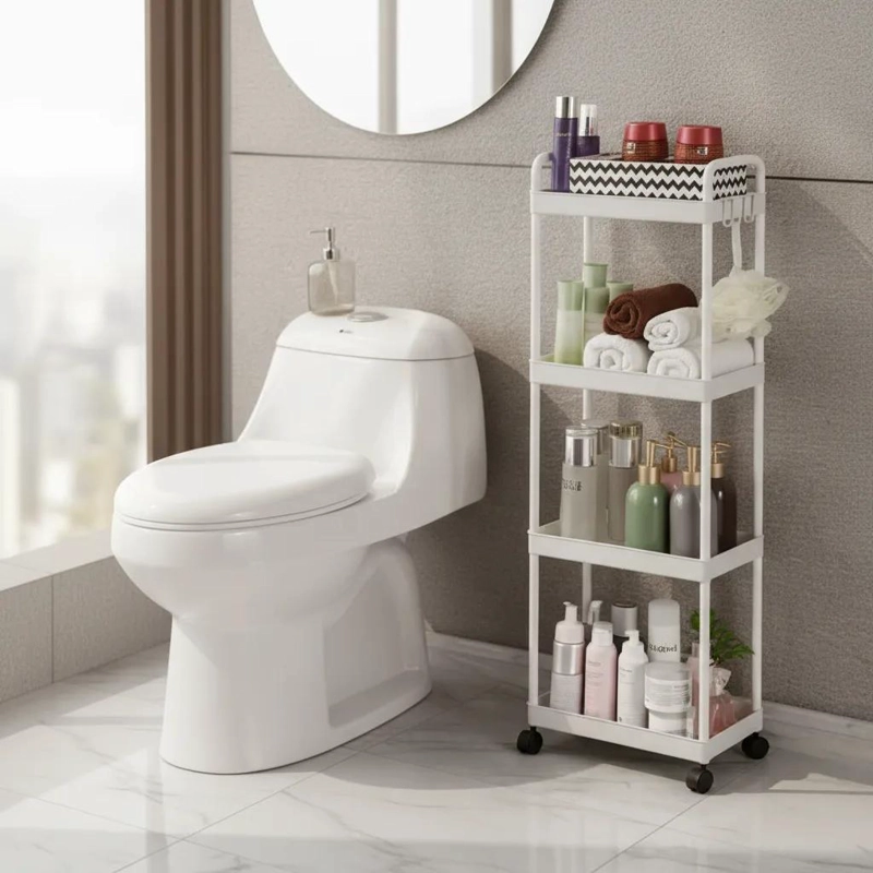 CARRITO ORGANIZADOR DE 4 NIVELES CON RUEDAS PARA BAÑO Y COCINA - 1