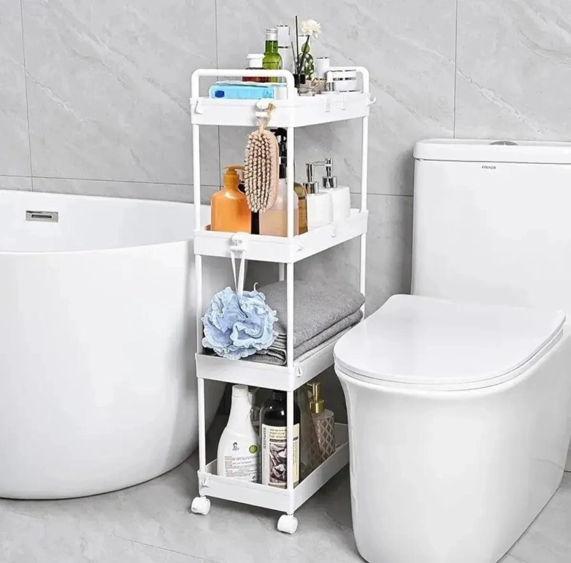 CARRITO ORGANIZADOR DE 4 NIVELES CON RUEDAS PARA BAÑO Y COCINA - 4
