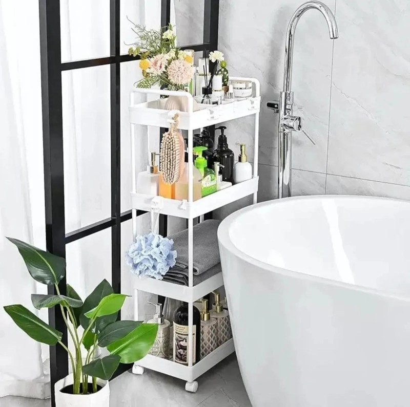 CARRITO ORGANIZADOR DE 4 NIVELES CON RUEDAS PARA BAÑO Y COCINA - 5