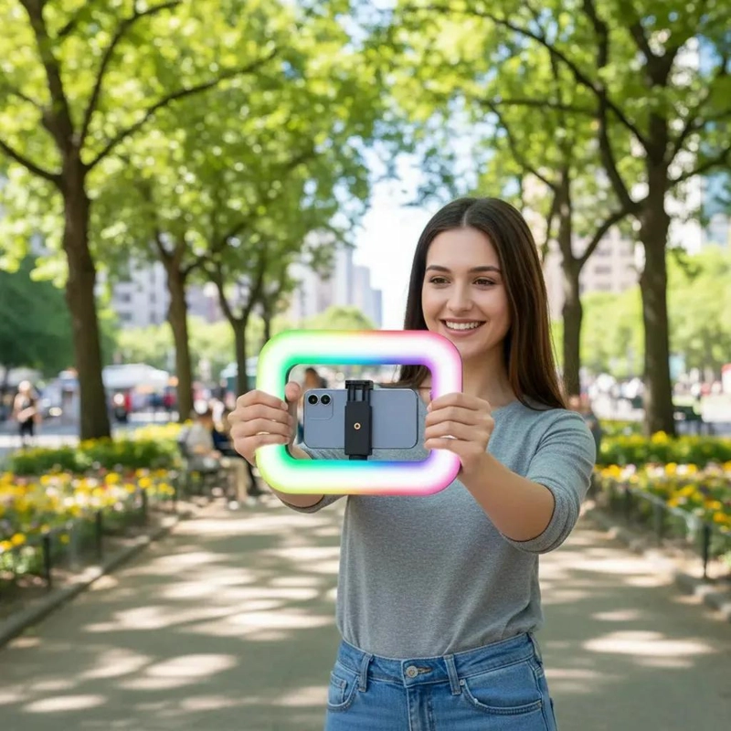 FOCO DE LUZ LED RGB AJUSTABLE PARA FOTOGRAFIA Y VIDEO - 3